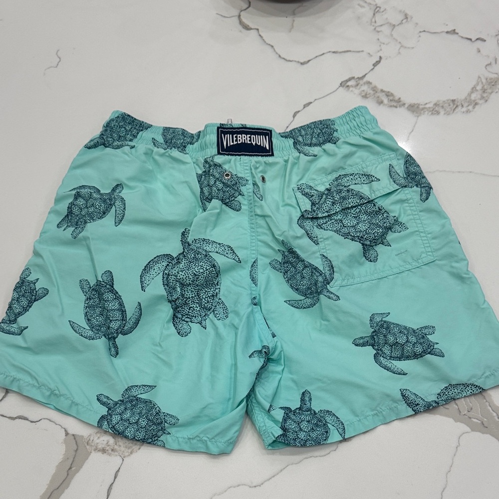 Vilebrequin Aqua Swim Shorts with Turtle Print - Picture 2 of 5